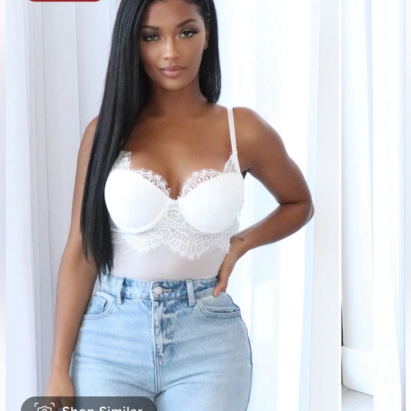 NWT Fashion Nova lace talk about it bodysuit - Picture 1 of 13